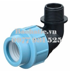 Cút ren ngoài vặn ren nối nhanh HDPE D20, D25, D32, D40, D50, D63, D75, D90, D110